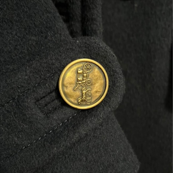 Coach Navy Double Breasted Coat - Picture 6 of 7